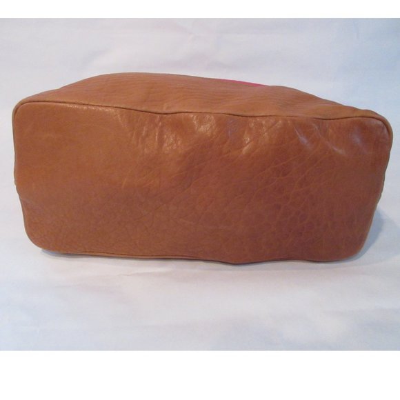 DKNY  Color Block Madison Leather Caramel Pink Tote Bag - Picture 4 of 7